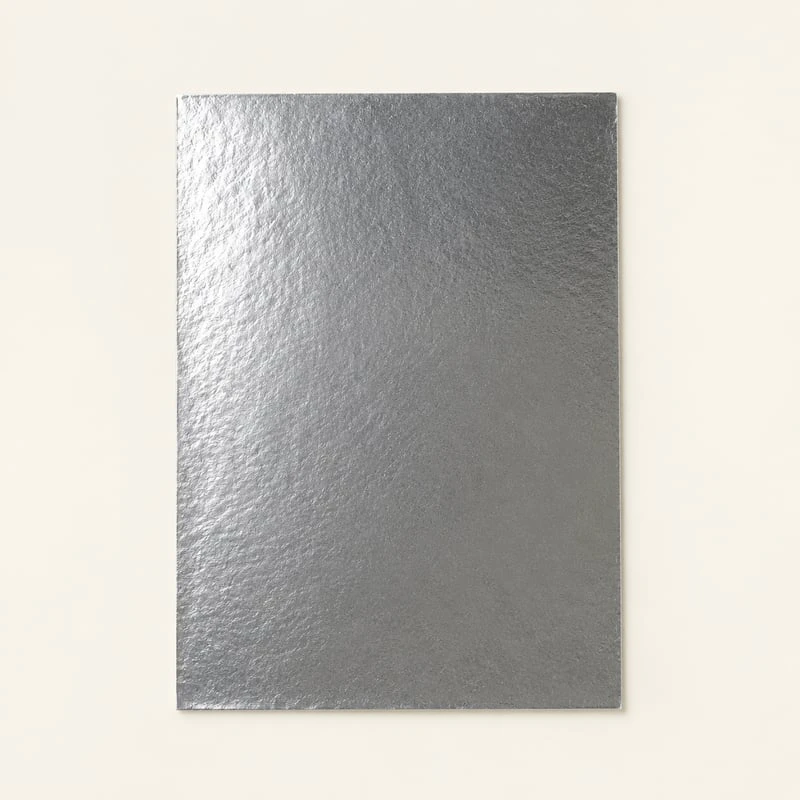 Échantillons de papier aluminium argenté réfléchissant