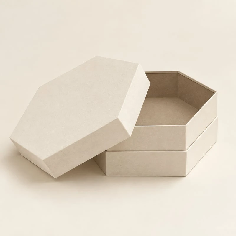 Boîte cadeau hexagonale à six côtés