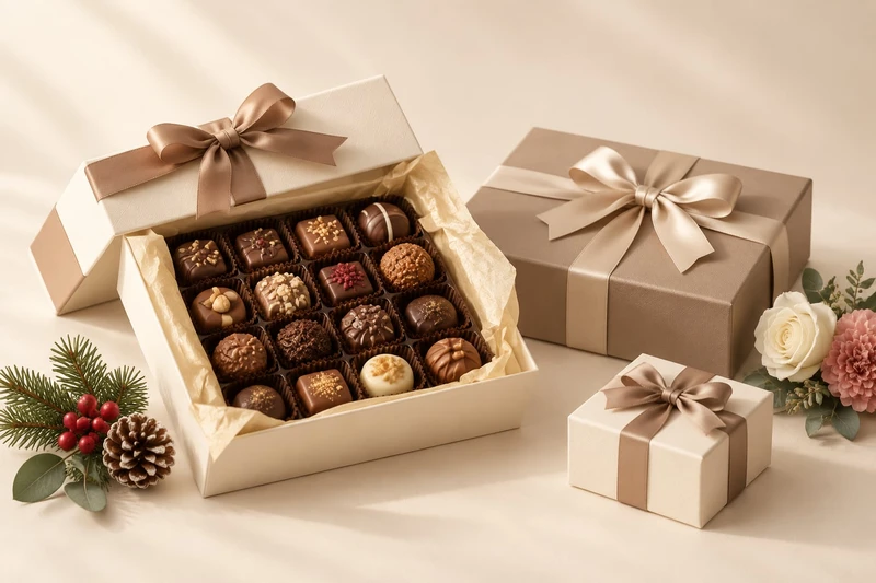 Élégantes boîtes cadeaux saisonnières pour les célébrations festives