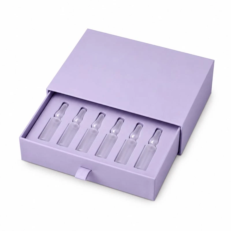 Boîte tiroir pour ampoules de soin