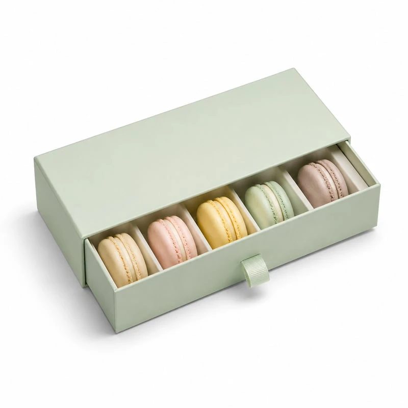 Boîte tiroir pour macarons