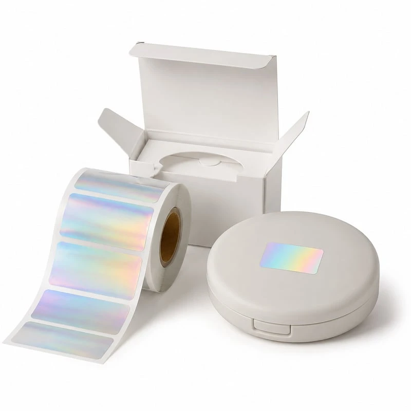 Étiquettes holographiques pour maquillage