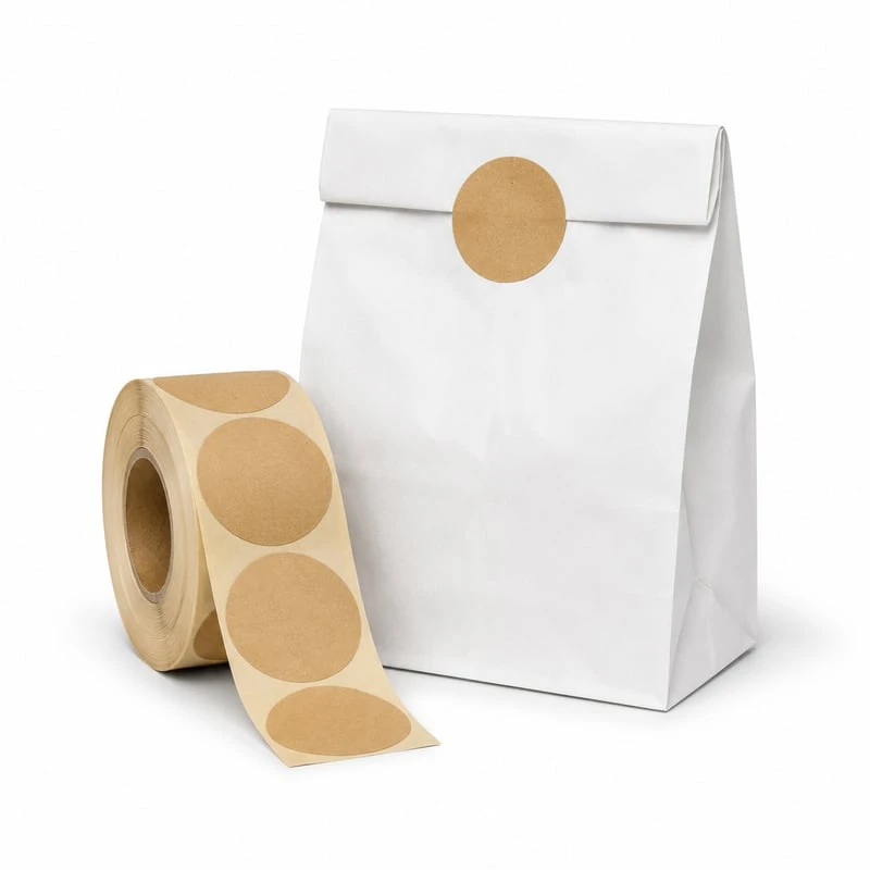 Étiquettes de scellage kraft pour boulangerie