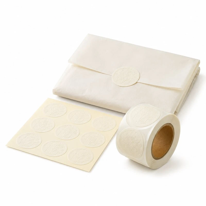 Étiquettes de scellage cadeaux gaufrées