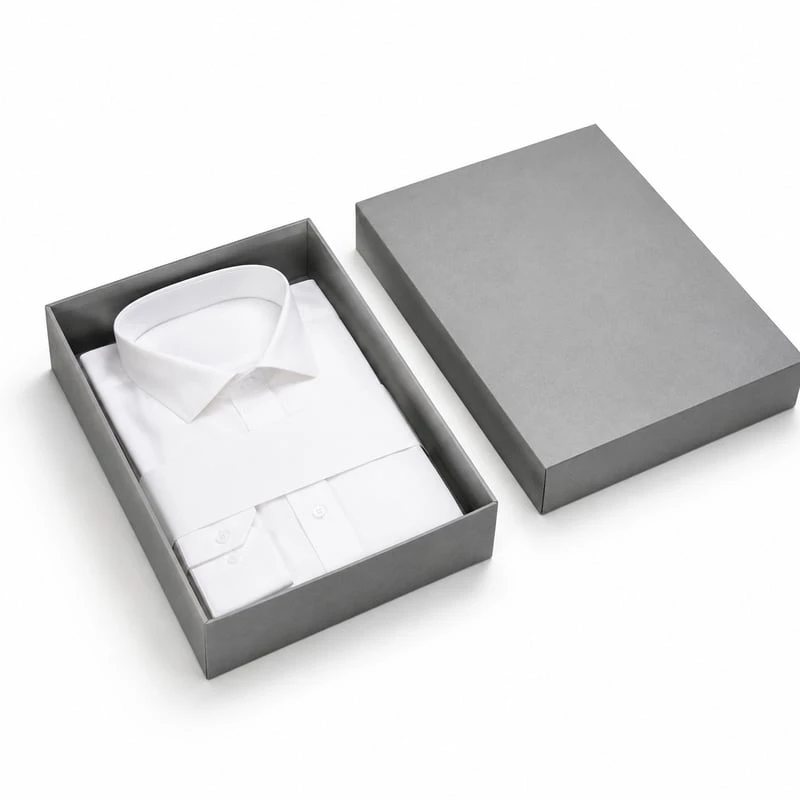 Boîte à couvercle et fond pour chemise