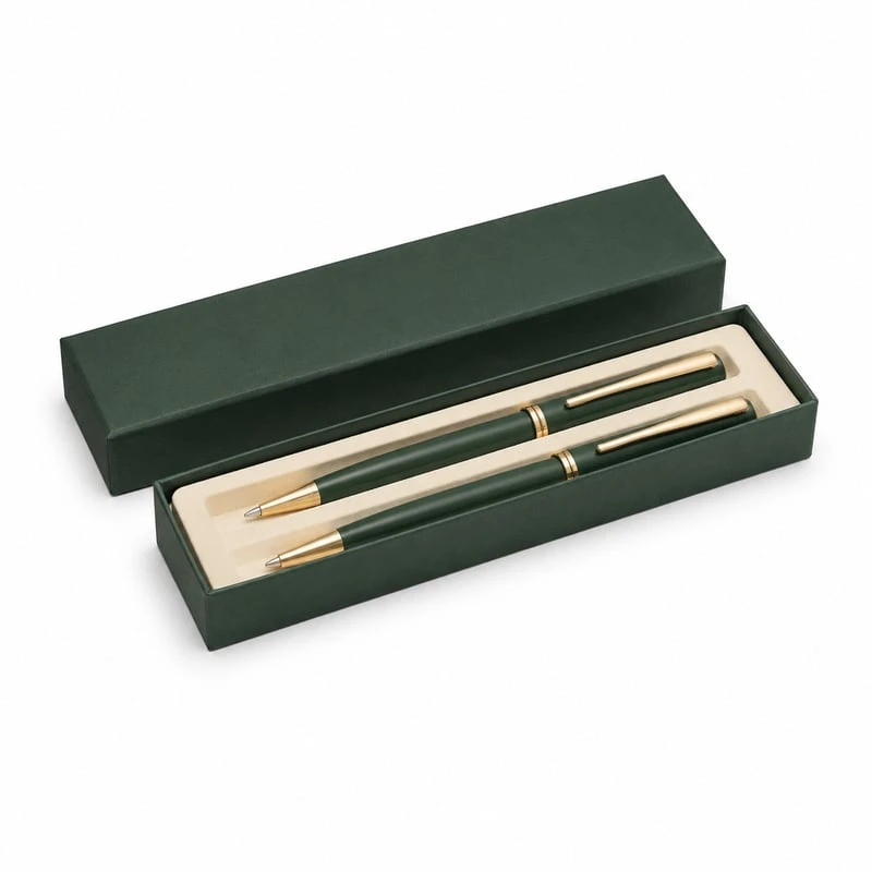 Boîte à couvercle et fond pour set de stylos
